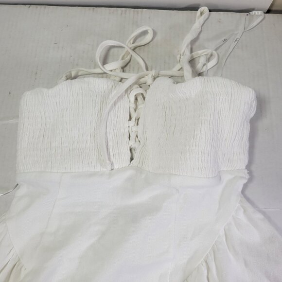 Lulus White Maxi Dress With Smocked Bodice & Adjustable Straps Size XS - Picture 2 of 7